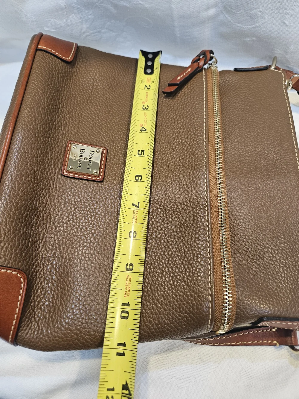 Dooney & Bourke Brown Pebble Leather Crossbody Bag